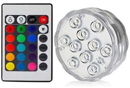 10 LED RGB Onderwater Licht Vijver Dompelpompen IP67 Waterdichte Outdoor Zwembad Licht Battery Operated voor Vaas Wedding Party