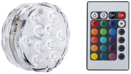 10 Led Rgb Submersible Licht Onderwater Night Lamp Battery Operated Tuin Zwembad Licht Voor Aquarium Bruiloft Vaas Kom 1 controleur 1 Lamp