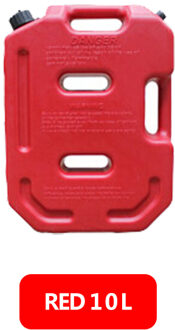 10 LPortable Stookolie Tank Blikjes Rechthoekige Plastic Benzine Diesel Tanks Olie Emmer outdoor zee voor Auto Jeep SUV Auto boot ATV UTV rood