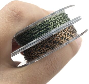 10 m 35lb/45lb haak link karpervissen loodvrij geweven leiders camo groen bruin leadcore vislijn haar rig hooklink 35lb Camo bruin 10m