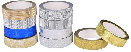10 m Zilver Goud papier tape dot strip Kerst decoratieve washi tape DIY