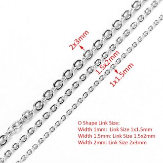10 meter 1/1.5/2mm Rvs Ketting Kettingen O Vorm Cross Chain Accessoires voor Armbanden Sieraden maken Componenten DIY 10mm