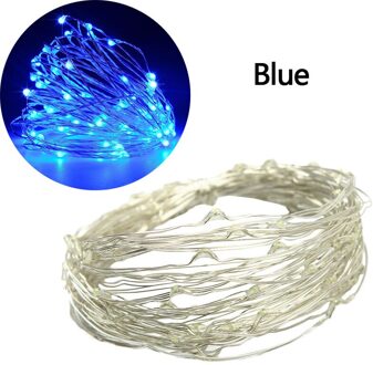 10 Meter 100 Verlichting Solar Koper Materiaal Wire String Light Solar Light Waterdicht Fairy Guirlande Verlichting String Solar Lamp Decor Blauw