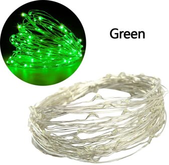 10 Meter 100 Verlichting Solar Koper Materiaal Wire String Light Solar Light Waterdicht Fairy Guirlande Verlichting String Solar Lamp Decor groen