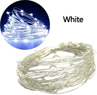 10 Meter 100 Verlichting Solar Koper Materiaal Wire String Light Solar Light Waterdicht Fairy Guirlande Verlichting String Solar Lamp Decor wit