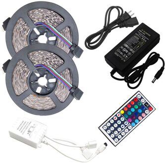 10-Meter Lamp Waterdicht Flexibele Kleur Veranderende Rgb SMD3528 600 Leds Strip Licht + Ne Voor Thuis Decoratie Neon lint Tape