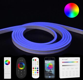 10 meter RGB neon led flex maxi recht - complete set neon verlichting
