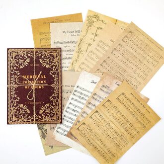 10 Ontwerpen Antieke Middeleeuwse Brief Scrapbooking/Card Making/Journaling Project Diy Retro Hangtag Met Gat Kaarten Materiaal Papier