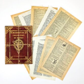 10 Ontwerpen Antieke Middeleeuwse Brief Scrapbooking/Card Making/Journaling Project Diy Retro Hangtag Met Gat Kaarten Materiaal Papier