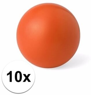 10 oranje anti stressballetjes 6 cm - Action products