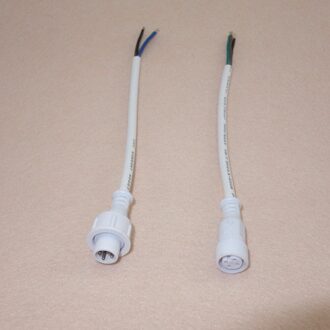 10 paar 4 Core Wit Waterdicht kabel, 45 cm lange elke; mannelijke en vrouwelijke; 18AWG draad