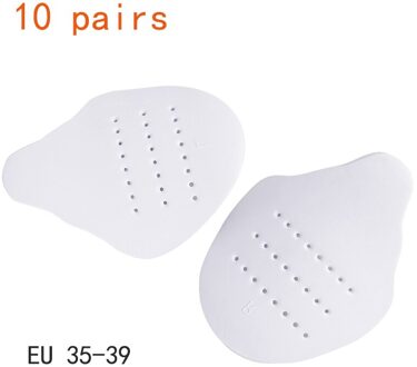 10 Paar Anti Vouw Wasbare Protector Sport Schoen Ondersteuning Neus Hoofd Brancard Shaper Keeper Protector 10 pairs klein wit