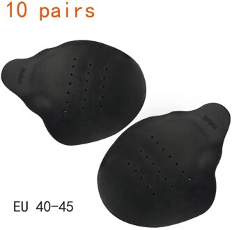 10 Paar Anti Vouw Wasbare Protector Sport Schoen Ondersteuning Neus Hoofd Brancard Shaper Keeper Protector 10 pairs zwart groot