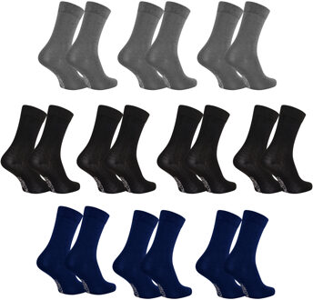 10 paar bamboe casual sokken - maat EU 39 - 42 Zwart