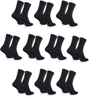 10 paar bamboe casual sokken Zwart - 39-42