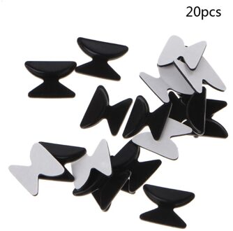10 Paar Brillen Zonnebril Lijm Siliconen Antislip Stok Op Neus Pads Q1QA zwart 1.8mm