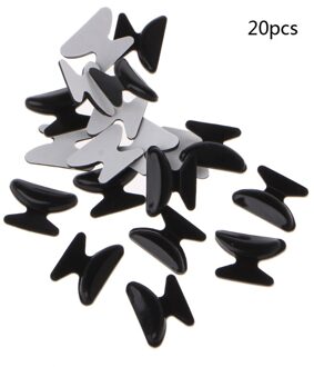 10 Paar Brillen Zonnebril Lijm Siliconen Antislip Stok Op Neus Pads Q1QA zwart 2.5mm
