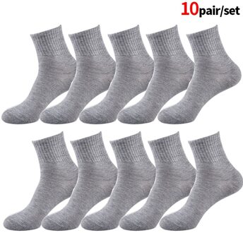 10 Paar Vrouwen Sokken Ademend Enkel Sokken Effen Kleur Korte Comfortabele Katoen Low Cut Sokken Zwart Wit Grijs