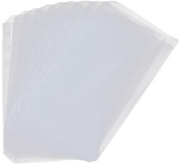 10-Pack A6/A7 Bindmiddel Pocket 6 Gaten Bindmiddel Mouwen Pvc Document Vullen Zakken Bindmiddel Mappen-Fit voor 6 Ringen Notebook A7 1