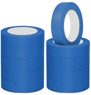 10 Pack Diy Masking Papier Blauw Schilders Afplakband Indoor Schilderen Decorating 24Mm X 20M Schilders Tape Masking