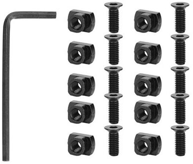 10 Pack M-Lock Schroef En Moer Vervanging Set Voor Rail Secties & Wrench