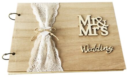 10 Pagina 'S Bruiloft Gastenboek Bruiloft Decoratie Rustieke Zoete Kant Mr & Mrs Bruiloft Gastenboek Wedding Gunsten Cadeaus Voor Gasten