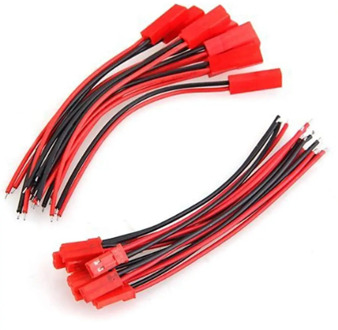 10 Pairs 100mm 150mm 22 AWG 2 Pin JST Plug Connector Male Female Plug Connector Cable Wire for RC Toys Battery LED Lamp