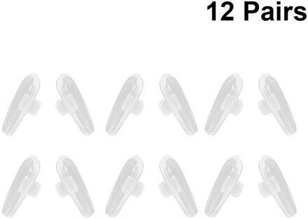 10 Pairs Glazen Neus Pads Siliconen Lenzenvloeistof Neus Pads Non-Slip Neus Pads Voor Bril Brillen Eyewear Accessoires 12 Pairs
