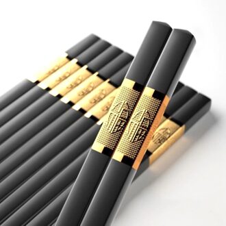 10 Pairs Hoge Temperatuur Eetstokjes Draagbare Chop Stick Herbruikbare Voedsel Sticks Voor Sushi Antislip Eetstokjes Keuken Servies 01