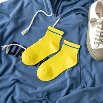 10 Pairs Sokken Vrouwelijke Comfortabele Katoenen Sokjes Wit Zwart Ademend Sport Sokken Effen Kleur Vrouwen Boot Sokken Goud