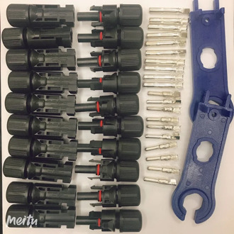 10 Pairs x Solar Connector + 1 Pair Spanner Male Female Use For 2.5mm2/4mm2/6mm2 Solar Cable Solar Panel Branch Series Connect
