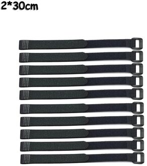 10 Pc 2*50Cm Herbruikbare Bevestiging Bike Tie Nylon Klittenband Duurzaam Multil Purpose Zelfklevende Riem Kabelbinders Type2 A2