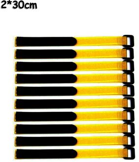 10 Pc 2*50Cm Herbruikbare Bevestiging Bike Tie Nylon Klittenband Duurzaam Multil Purpose Zelfklevende Riem Kabelbinders Type2 A6