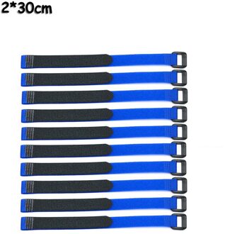 10 Pc 2*50Cm Herbruikbare Bevestiging Bike Tie Nylon Klittenband Duurzaam Multil Purpose Zelfklevende Riem Kabelbinders Type2 A7
