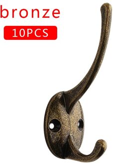 10 Pc Doek Haak Hangers Vintage Ijzeren Muur Haak Klassieke Antieke Stijl Ijzeren Hanger Jas Zak Hoed Haak Voor Thuis badkamer Met Schroeven bronzen