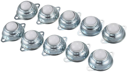 10 Pcs 0.5 Inch Nylon Roller Ball Trolley Furniture Castor Screw Mounted Ball Bearing Swivel Caster Tool
