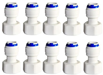 10 Pcs 1/2 "Interne Discussie Aan 3/8" Straight Connector Ro Water Fitting Tune Quick Connect Omgekeerde Osmose Wit snelle Connector