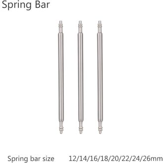 10 Pcs 12-26 Mm Horlogemaker Link Pins Rvs Silver Spring Bar Horlogeband Reparatie Horloge Band Strap Verwijderen gereedschap Kits 12mm
