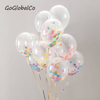 10 Pcs 12 Inch Glitter Latex Confetti Ballon Romantische Bruiloft Decoratie Ronde Ballonnen Verjaardagsfeestje Supplies Ballons roos goud