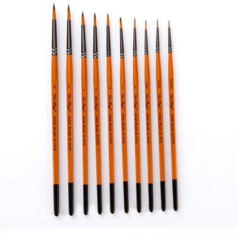 10 Pcs/14 Pcs Nylon Wol Aquarel Borstels Aquarel Gouache Borstels Haak Lijn Multifunctionele Professionele Schilderen Pen 10stk