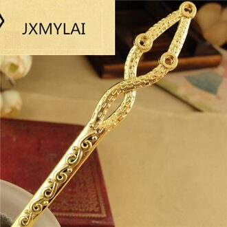 10 PCS 15*132MM 4 Kleuren Plated Haar Sticks/Bladwijzers Vintage Metalen Legering Haarspeld Base Instellingen Voor sieraden Maken goud