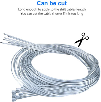 10 Pcs 2.1m Bicycle Shift Cables Shifter Derailleur Gear Stainless Steel Rear Inner Cable Wire Mountain Road City Bikes parts