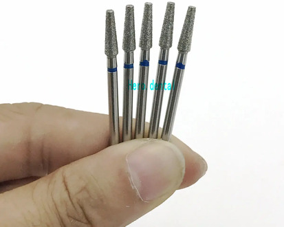 10 Pcs 2.35mm Shank Diamond Grinding Bur Drill Bits Sets For Dental Grinding Dental Polishing Burs