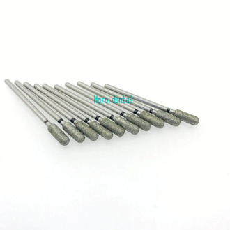 10 Pcs 2.35mm Shank Diamond Grinding Bur Drill Bits Sets For Dental Grinding Needle Shape SC40 Dental Polishing Burs