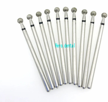 10 Pcs 2.35mm Shank Diamond Grinding Bur Drill Bits Sets For Dental Grinding Needle Shape SD35 Dental Polishing Burs