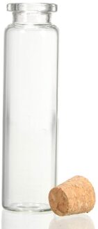 10 Pcs 20 ml Mini helder wishing Fles Bericht Glazen Flesje Met Kurk Home Decor Transparant Glas Bruiloft Kleine Wensen flessen