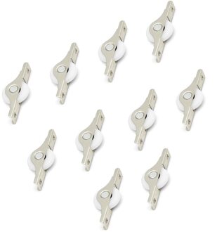 10 Pcs 25Mm Schuifdeur Nylon Caster Wiel Katrol Lopers Roller Venster Kabinet Nylon Wiel Voor Meubels Hardware Tool