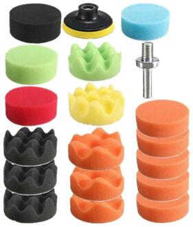 10 Pcs 3 "Auto Spons Polijsten Pad Set Polijsten Buffer Waxen Adapter Boor Kit Auto Body Koplamp Care Waxen spons Pad