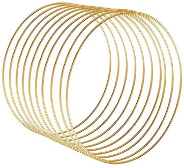 10 Pcs 30 Cm Grote Metalen Krans Guirlande Kwastje Goud Ambachtelijke Ring Diy Bruiloft Krans Decoratie, droom Chasing En Muur Opknoping Cr