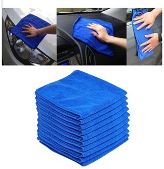 10 Pcs 30X30cm Microfiber Car Cleaning Handdoek Auto Motorfiets Thuis Wassen Glas Huishoudelijke Schoonmaakmiddelen Kleine Handdoek Doek